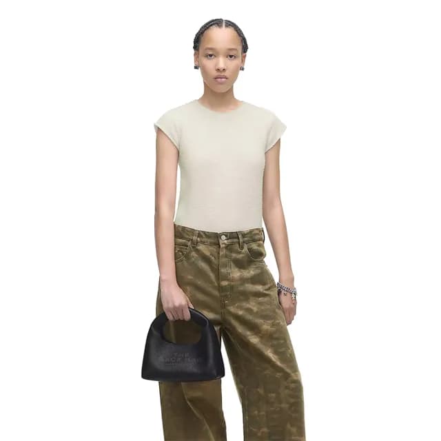 【MARC JACOBS】官方直送 THE SACK 質感黑迷你皮革手袋