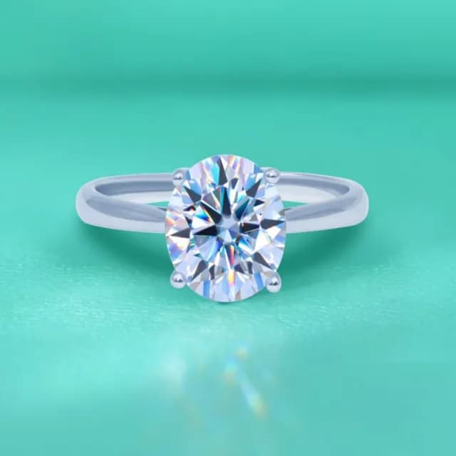 【時尚巴黎】現貨+預購 頂級莫桑鑽石戒指925純銀戒指婚戒女鑽戒子求婚戒情人節禮物(高級中橢圓四爪74lp12)
