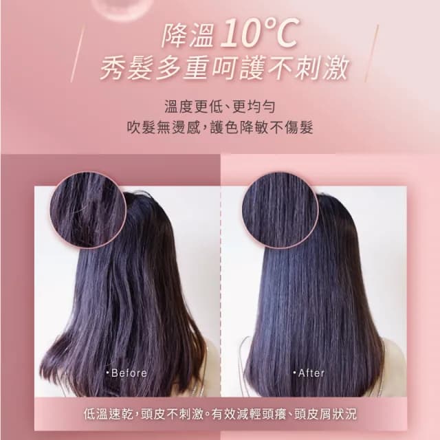 【Philips 飛利浦】官方直營 溫控負離子吹風機-紫(BHD318)