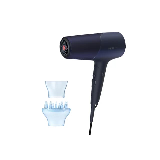 【Philips 飛利浦】官方直營 沙龍級護髮負離子吹風機-霧藍黑(BHD518/01)