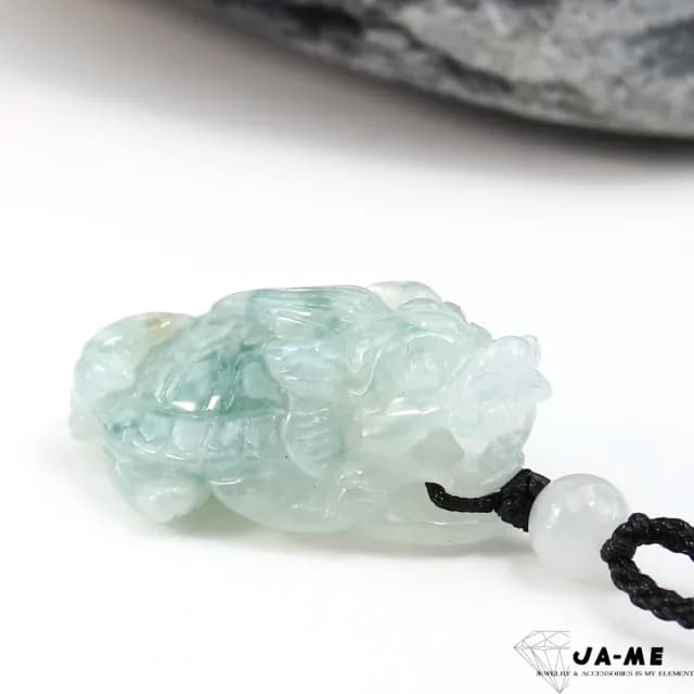【JA-ME】天然A貨緬甸翡翠招財化煞龍龜玉墜(77購物節/禮物/現貨)