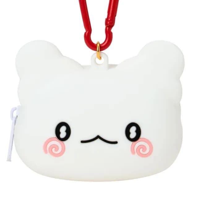 【小禮堂】Sanrio 三麗鷗 花丸 矽膠造型零錢包吊飾 甜蜜糖果(平輸品)