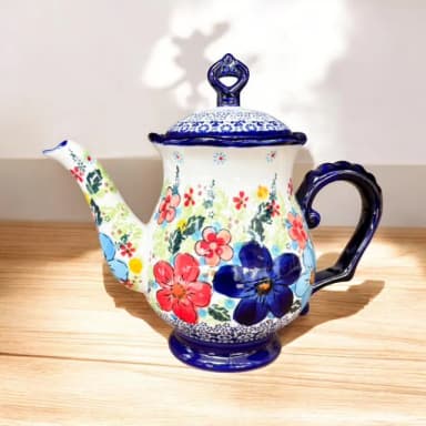 【Royal Duke】波蘭風手繪藝術盛夏陶瓷茶壺(入厝禮 交換禮物 茶杯 禮品)