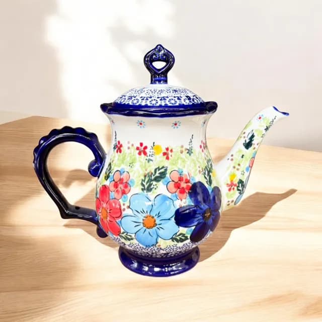 【Royal Duke】波蘭風手繪藝術盛夏陶瓷茶壺(入厝禮 交換禮物 茶杯 禮品)