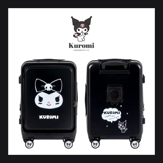 【TLCSTORE】KUROMI酷洛米28吋可擴充上掀前開式行李箱 旅行箱 拉桿箱(2年保固 海關鎖 360度飛機輪)