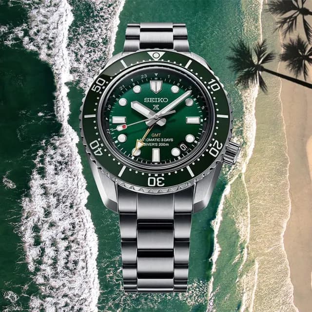 【SEIKO 精工】Prospex 大谷翔平廣告款 三日鍊 GMT 潛水陶瓷機械錶 七夕 情人節禮物(SPB381J1/6R54-00D0G)