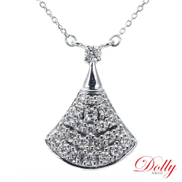 【DOLLY】情人節禮物 0.65克拉 天然鑽石 F/VS2 18K金項鍊(母親節 情人節 交換禮物首選)