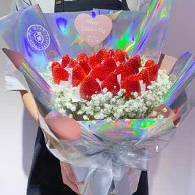 【My Dear草莓花束】炫彩太空UNICORN草莓花束大型(水果花束/情人節/告白/生日禮物/超人氣花束/草莓)