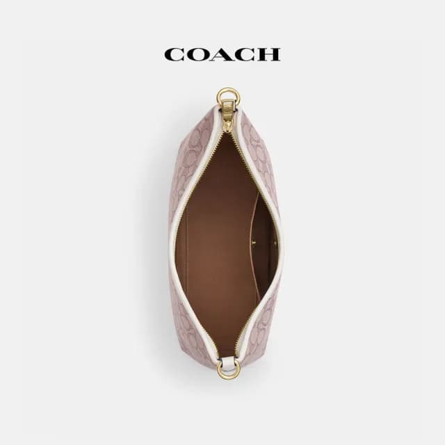 【COACH】蔻馳官方直營 LAUREL經典Logo單肩手袋-IM/粉色(CBS71)