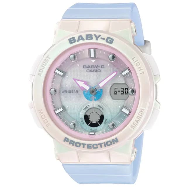 【CASIO 卡西歐】BABY-G 夏日海灘雙顯腕錶 雙11 特惠 推薦(BGA-250-7A3)