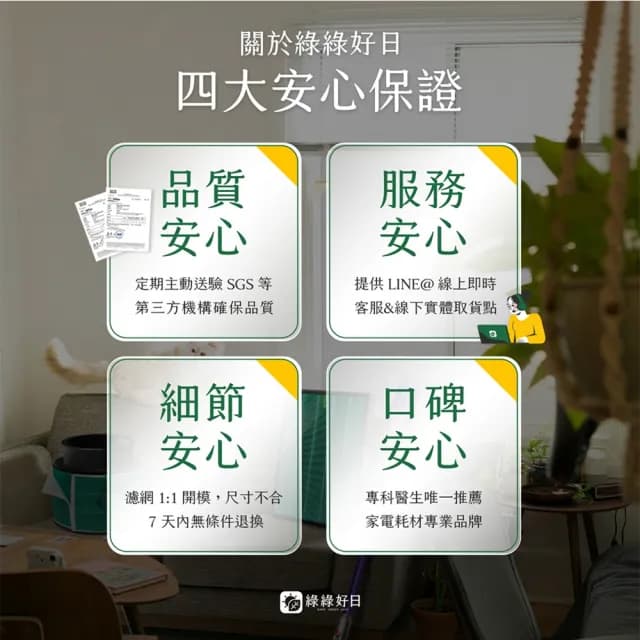 【綠綠好日】適用 小米 空氣淨化器 4lite 抗菌HEPA濾芯 複合 顆粒活性碳(紫色 抗菌版)