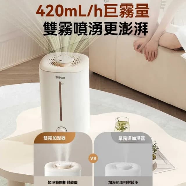 【巨匠】加濕器 4.5L加濕器 家用加濕器 空氣凈化器 加濕一體造霧器 超聲波加濕器 靜音加濕器(小型加濕器)