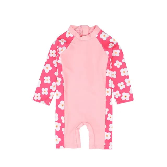 【Baby 童衣】女寶寶防曬泳衣 長袖連身泳裝 小清新泳裝 88522(共一色)