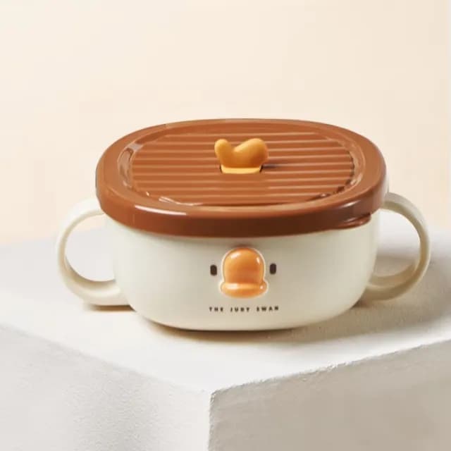 【小雞碗】雙耳不銹鋼餐碗(便當 泡麵碗 保鮮盒 飯盒 飯碗 湯碗 碗公 餐具 露營 外帶 學生)