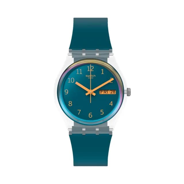 【SWATCH】BLUE AWAY 經典手錶/男錶/女錶/瑞士製造 SO28K700(34mm)