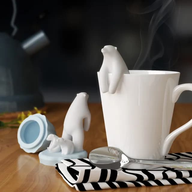 【Hikalimedia】北極熊泡茶器(造型 交換禮物 茶包 可愛 茶 濾)