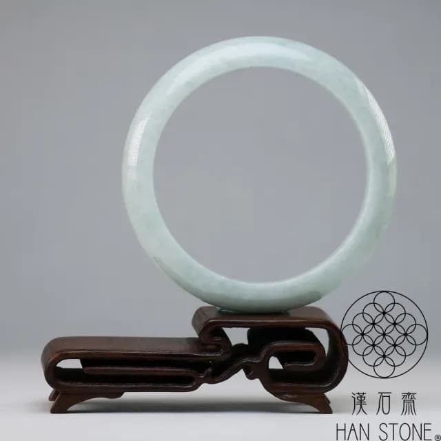 【漢石齋】情人節禮物 天然翡翠A貨 手鐲玉鐲 芙蓉種(手圍18.5/版寬13.7mm)