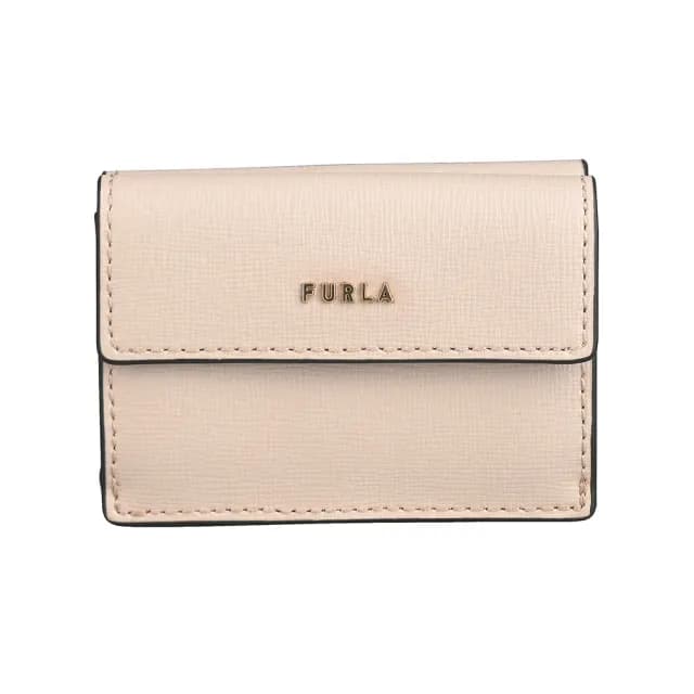 【FURLA 芙拉】FURLA BABYLON雙扣式三折短夾(粉)