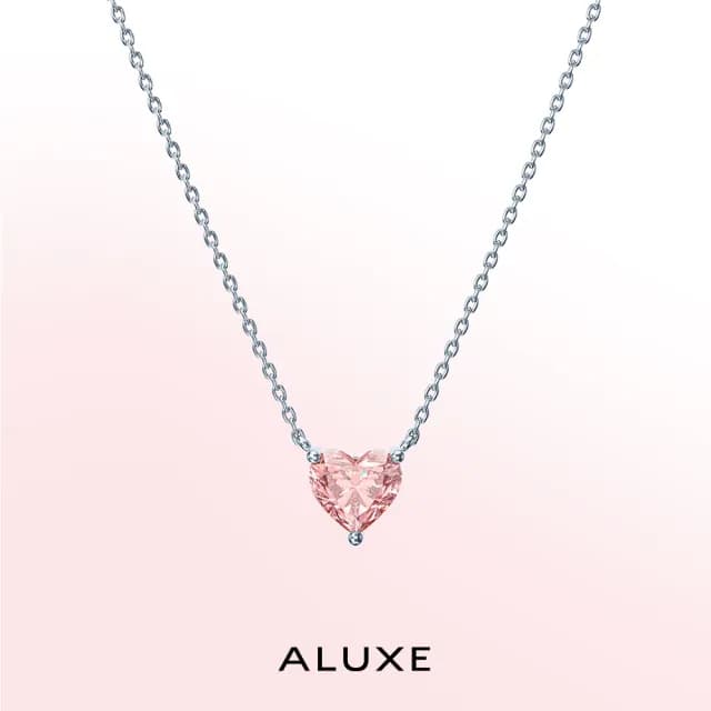 【ALUXE 亞立詩】IGI 1.09克拉 FVPVS1 18K金 粉紅鑽 鑽石項鍊 ROSE My Love 系列 NS3792(培育鑽石)