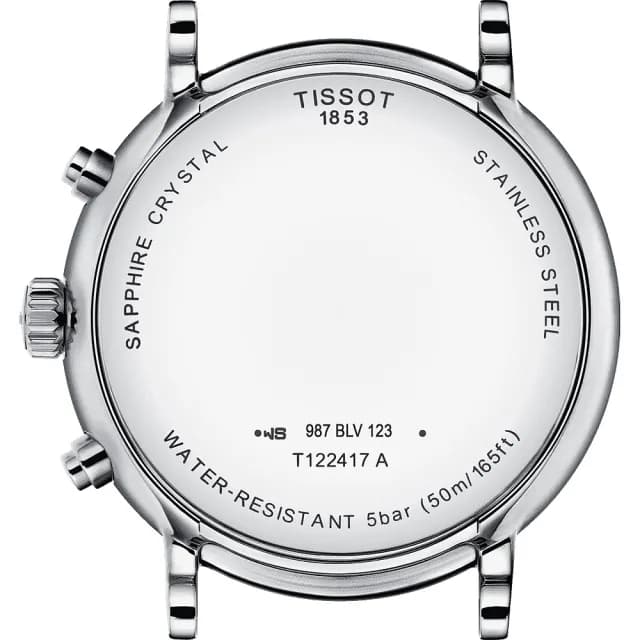 【TISSOT 天梭】Carson 羅馬三眼計時石英錶-41mm 禮物 送禮 推薦(T1224171603300)