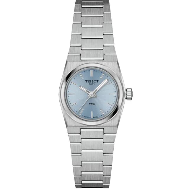 【TISSOT 天梭】PRX系列 冰藍石英女錶-25mm 手錶 送禮 推薦(T1370101135100)