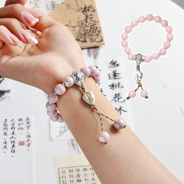 【吉祥如意】香灰瓷珠手串(母親節禮物 轉運手鍊 保平安 送禮 本命年 香灰琉璃 手鏈 手環 把玩)