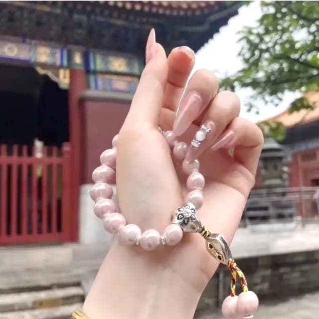 【吉祥如意】香灰瓷珠手串(母親節禮物 轉運手鍊 保平安 送禮 本命年 香灰琉璃 手鏈 手環 把玩)