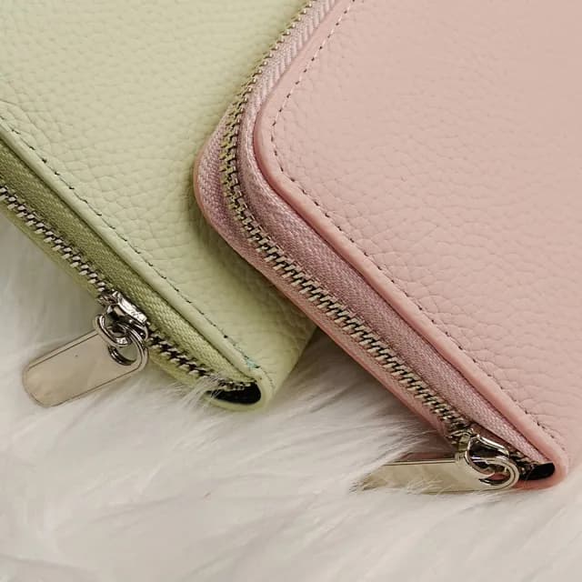 【MoonDy】雙11 包包 錢包 皮包 長夾 牛皮皮包 長夾女生 皮夾 黑色長夾 雙層長夾 牛皮