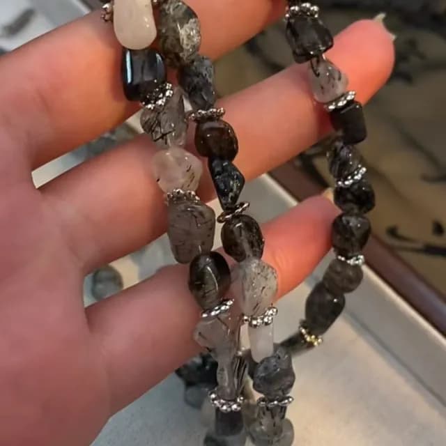 【Penny珮妮】黑髮晶隨形項鍊(母親節 送女友 交換禮物 送閨蜜 情人節 生日 尾牙 新年 送禮)