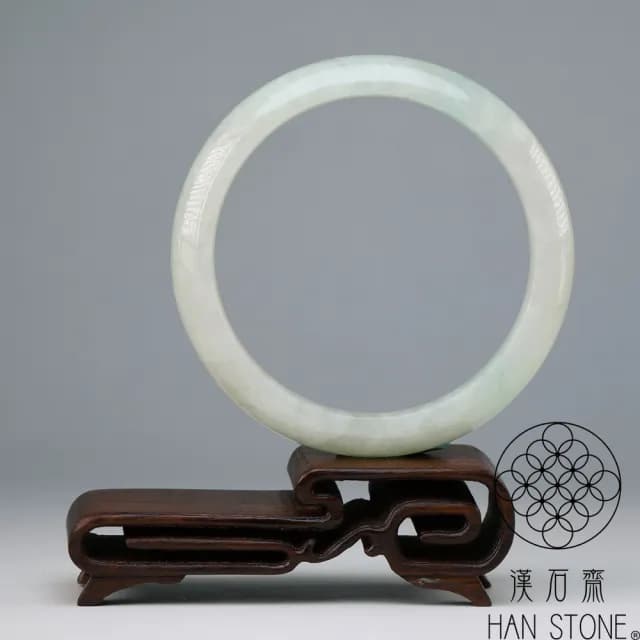 【漢石齋】情人節禮物 天然翡翠A貨 手鐲玉鐲 細糯種黃翡飄花 福 利 品(手圍18.7/版寬12mm)