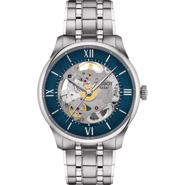 【TISSOT 天梭】杜魯爾 鏤空版80小時動力機械錶-39mm 七夕 情人節禮物(T1398361104800)