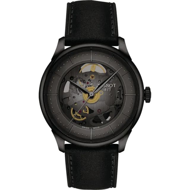 【TISSOT 天梭】杜魯爾 鏤空版80小時動力機械錶-39mm 七夕 情人節禮物(T1398363644100)
