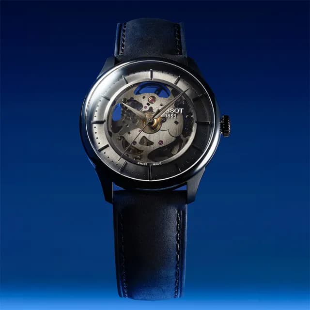 【TISSOT 天梭】杜魯爾 鏤空版80小時動力機械錶-39mm 七夕 情人節禮物(T1398363644100)