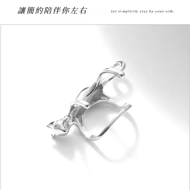 【貓咪物語】日系俏皮立體貓耳骨夾飾品(無耳洞 耳環 耳扣 耳夾 貓咪 動物設計 小眾 個性 銀色 日常)