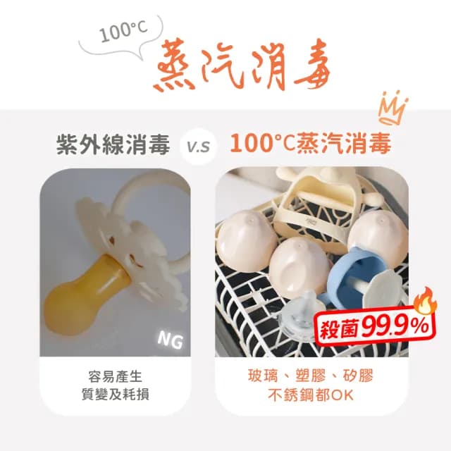 【Celinda 賽寧】小淨寶奶瓶清洗機夢幻彌月組(獨立烘乾/蒸氣消毒/無菌保管/母嬰級材質/消毒鍋/新生兒禮盒)
