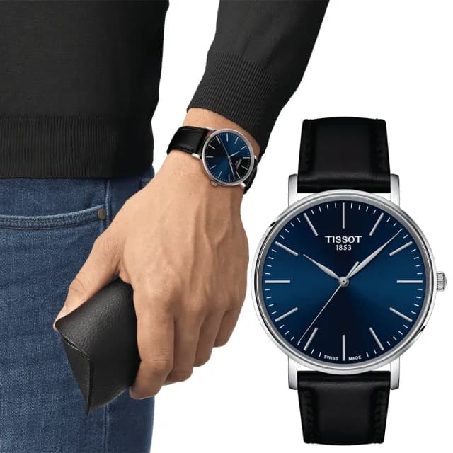 【TISSOT 天梭】TISSOT 天梭 Everytime 經典石英手錶 禮物 送禮 推薦(T1434101604100)