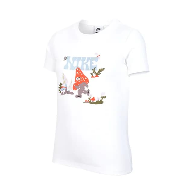 【NIKE 耐吉】G NSW Tee SS GCEL 中童 童裝 白色 圓領 休閒 短T 上衣 短袖 IF0601-100