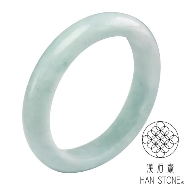 【漢石齋】情人節禮物 天然翡翠A貨 手鐲玉鐲 飄花種 福 利 品(手圍18.4/版寬12.9mm)