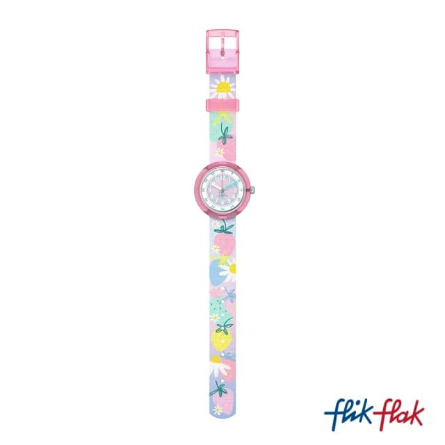 【Flik Flak】兒童手錶 BERRY NICE monbento便當盒套組/瑞士製造 FPNP175(31.85mm)