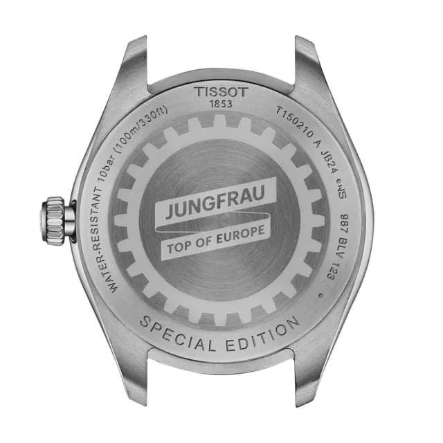 【TISSOT 天梭】PR100 Jungfraujoch 少女峰系列特別款石英手錶-34mm 女錶 畢業 禮物(T1502101103101)