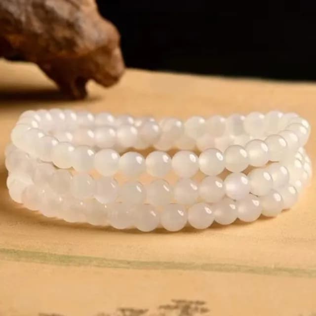 【MoonDy】雙11 父親節禮物 手鏈 平安手鍊 手串配件 白玉手串 手鍊 玉 手串珠 和田玉手串 小飾品 手鍊女 招