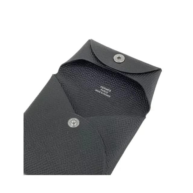 【Hermes 愛馬仕】H041054CK 經典Epsom素色方型卡片夾零錢包(黑色)