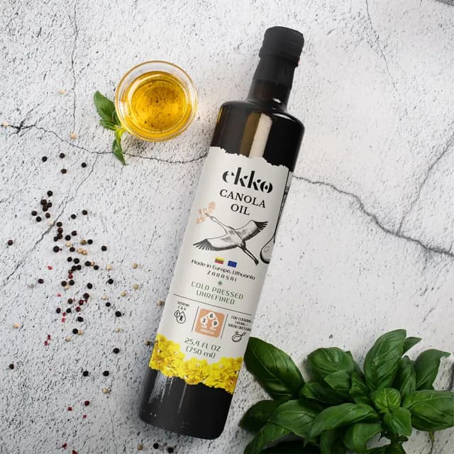 【立陶宛EKKO】有機冷壓初榨芥花油禮盒組750mlX2入/組(送禮推薦)