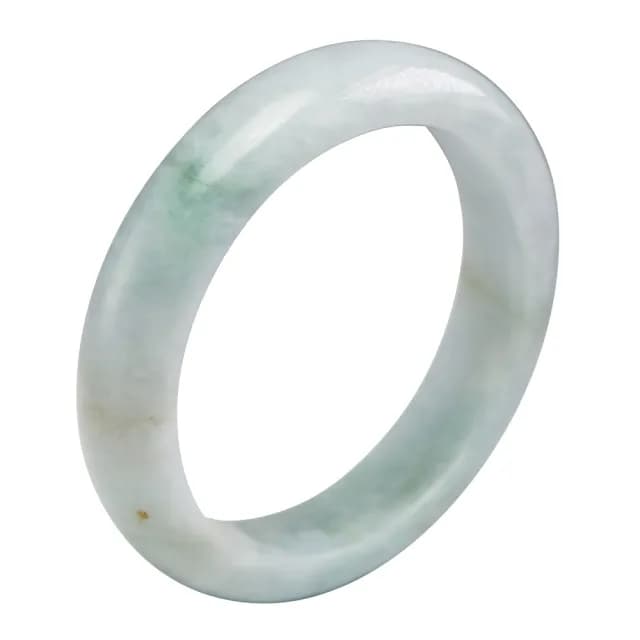 【漢石齋】情人節禮物 天然翡翠A貨 手鐲玉鐲 飄花種 福 利 品(手圍18.4/版寬14mm)
