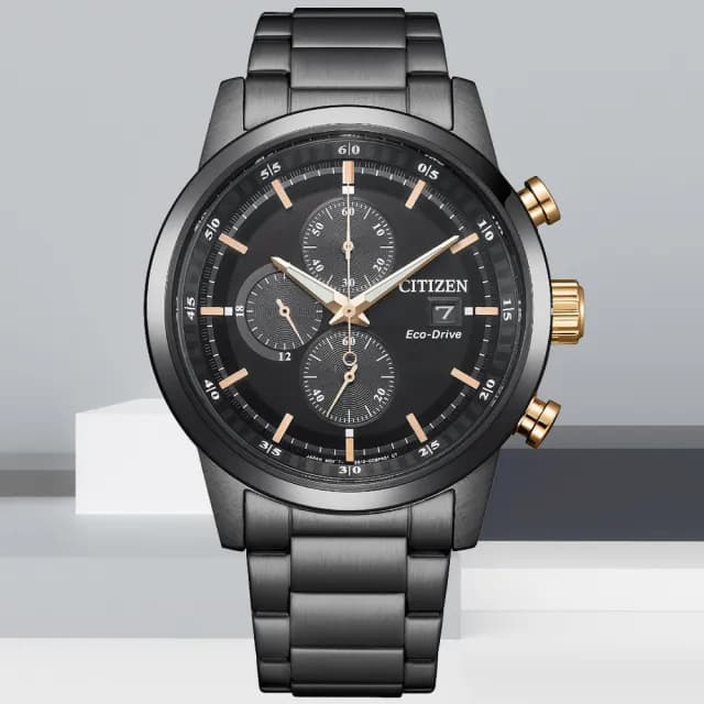 【CITIZEN 星辰】Chronograph系列 時尚光動能計時腕錶 七夕 情人節 送禮 推薦(CA0746-85E)