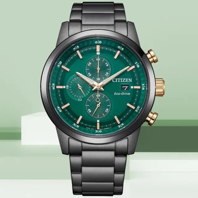 【CITIZEN 星辰】Chronograph系列 時尚光動能計時腕錶 七夕 情人節 送禮 推薦(CA0746-85X)