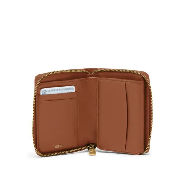 【TUMI】BELDEN SLG 三摺全拉鍊皮革錢包-磚紅色(TUMI 官方旗艦店)