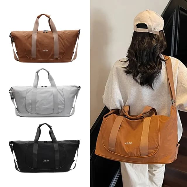 【kingkong】情人節禮物 韓系大容量手提行李袋 尼龍旅行袋 行李包 手提包 斜挎包