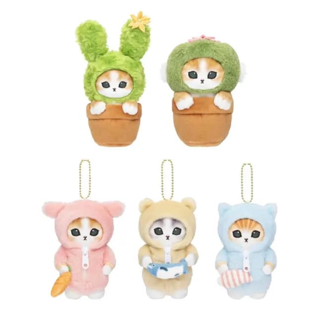 【mofusand】貓福珊迪招財貓貓吊飾鑰匙圈貓玩偶鯊魚貓娃娃包包吊飾(送禮情人節禮物生日孫女兒)