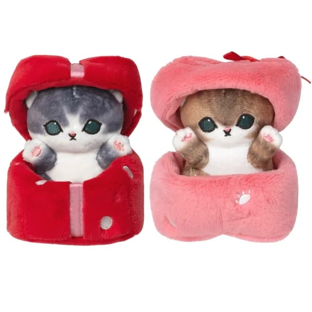 【mofusand】貓福珊迪招財貓貓吊飾鑰匙圈貓玩偶鯊魚貓娃娃包包吊飾(送禮情人節禮物生日孫女兒)